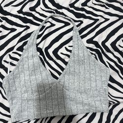 Grey Halter Top