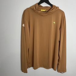 Hazard Rough Society Performance Light Golf Hoodie Mens Large Mocha Mexico