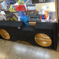 Subwoofer Box Chevy Silverado 2014 And Up Dual 12” 