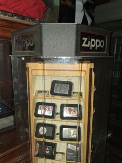 Zippo display w/z.lighters