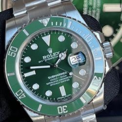 (500$)Rolex Submariner Date “Hulk” 116610LV 40mm Green Dial Green Bezel