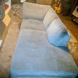Gray Tufted Long Comfy Right Facing Chaise