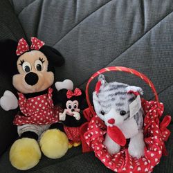 NEW MINNIE MOUSES,  NEW KITTY, 3 ITEMS