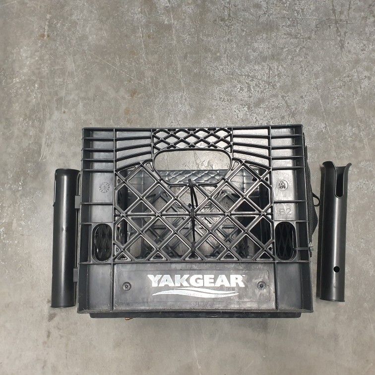 Yak Gear Fishing Crate With Rod Holders. for Sale in San Diego, CA