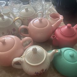 Tea Pots And Cups And Plates Vintage 50.00 For Everything Obo Need Gone 