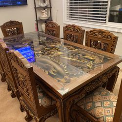 Teak Wood Dining & Living Room Set