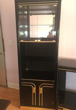 Beautiful black and gold wall unit $85 obo