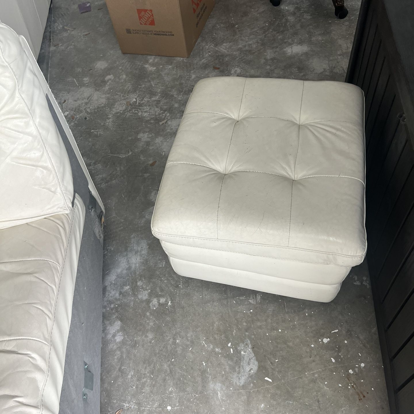 FREE White Leather Sectional
