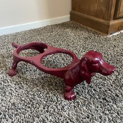 Dachshund Dog Food Holder Or Planter