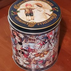 cherub,angel christmas vintage tin