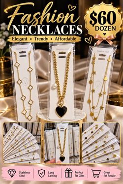 Fashion Stainless Steel Necklaces – Dozen Lot