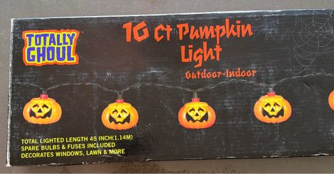 Totally Ghoul 10 CT Pumpkin String Lights