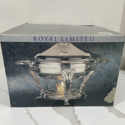 (Brand New) Royal Limited 2 Qt Silver Plate Food Warmer 