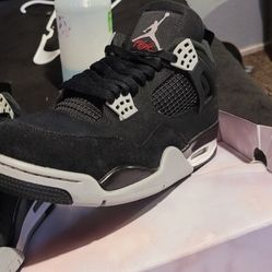 Jordan retro four black canvas s e