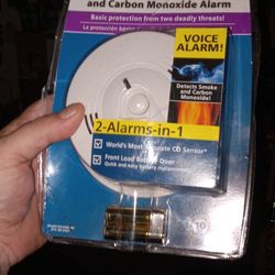 Brand New Factory Kiddie 2 In 1 Smoke/carbon Dioxide Talking Alarm