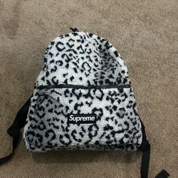 2017 Supreme White Leopard Bag