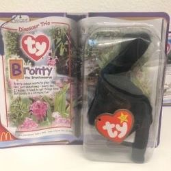 Ty McDonald’s Teenie Beanie Baby “Bronty” the Brontosaurus (New in Package)