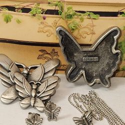 #2174, TORINO PEWTER 1980's, COMPLETE SET 3 IN ONE ENSEMBLE.
