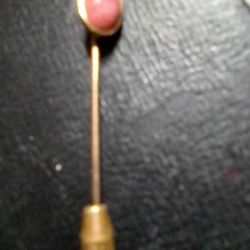 Antique 14k Tie Pin With Deep Pink Opal 