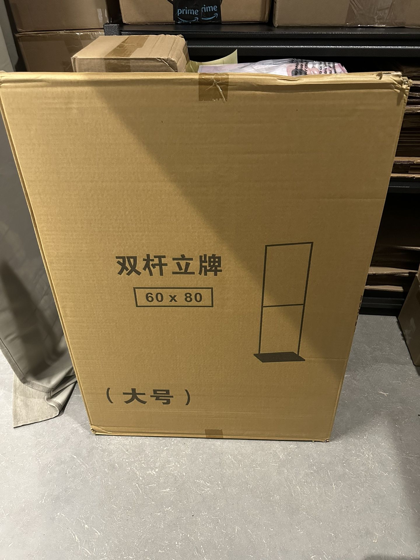 New store sign holder black metal 60 x 80 is the size