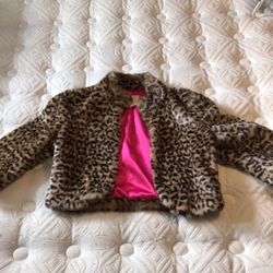 Leopard Forever 21 Cropped Jacket