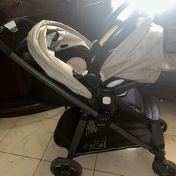 three wheel double stroller SlimLift Twin Stroller Indigo Journey main image 1