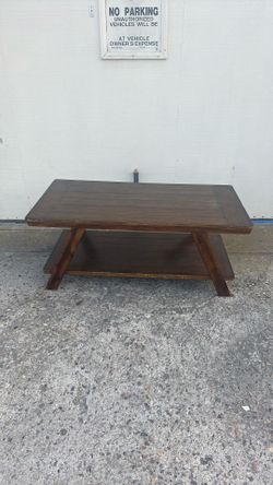 Wood coffee table