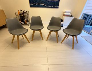 Modern Dining Chairs in gray- excellent condition!