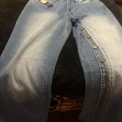 Jeans Button Down Leg