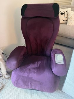 Purple Sharper Image Massage Chair with Remote Control