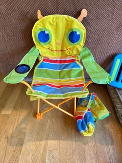 Melissa & Doug Sunny Patch Giddy Buggy Toddler Kid Folding Lawn and Camping Chair NEW