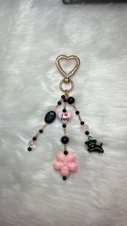 Black/Pink Keychain 