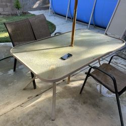 Glass Outdoor Table 