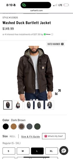 Carhartt Bartlett fleece lined jacked duck washed
