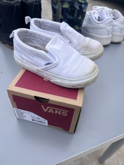 Toddler White Vans