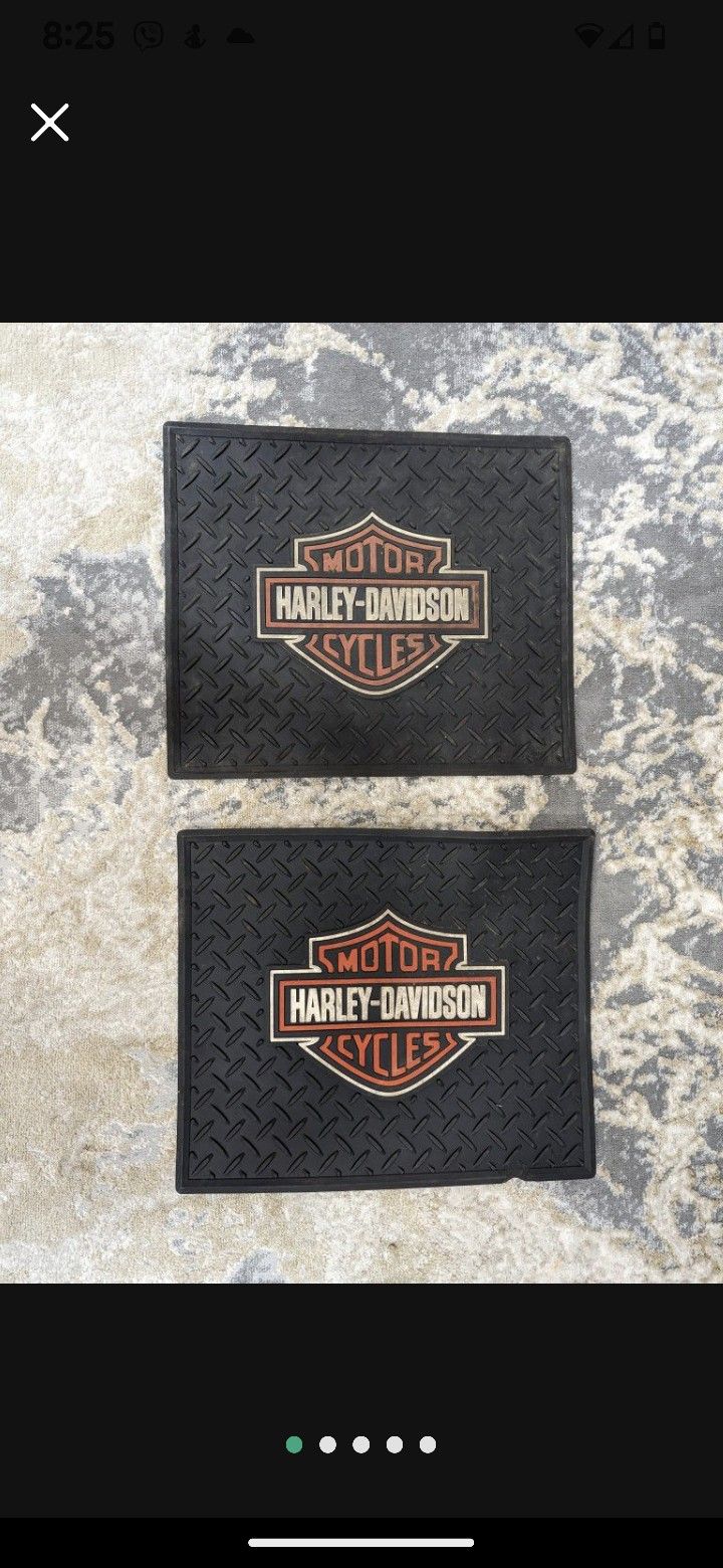 Vintage 1998 Harley Davidson Utility Mat for Car Truck RV Trunk Garage Work Area Boat