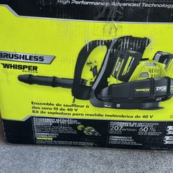 Ryobi 40V HP Brushless Backpack 730 CFM Whisper Series Blower-RY404170 ToolOnly