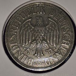 1962D Germany 1 Mark Coin