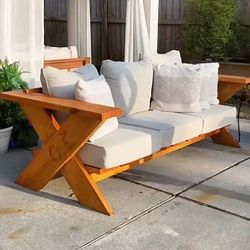 Outdoor Wood Sofa Couch