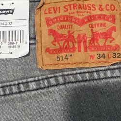 34x32 Levi’s Mens 514 Straight Jeans