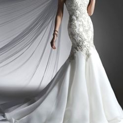 COUTURE! Sottero & Midgley Swarovski Encrusted Satin Wedding Gown Discontinued HIGH DEMAND!