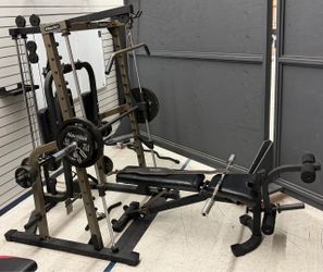 Weights, Smith Rack, Bench and More