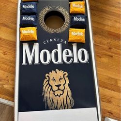 Official MODELO Cornhole Game Set 4x2FT with 8 Bean bags