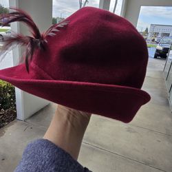 Vintage Dark Red Hat