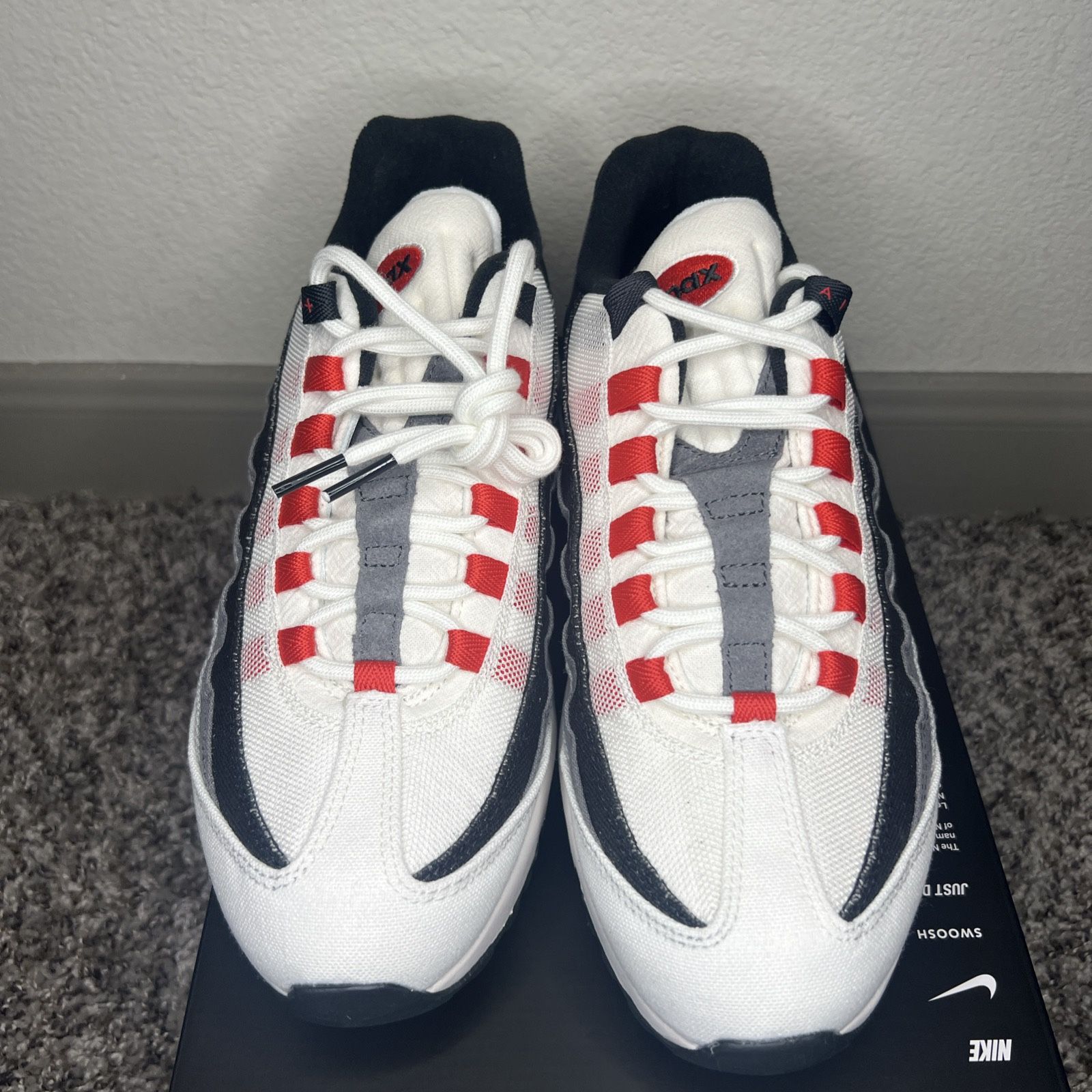 Nike Air Max 95 QS Japan Plum Blossom White Red Comet DH9792 100 Men Shoe Size 9