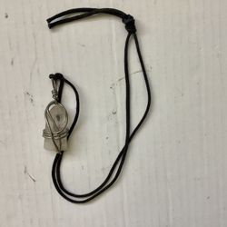 Preowned 1980s Wired Clear Quartz Crystal Necklace Jewelry 