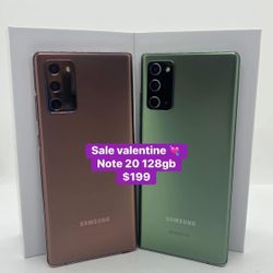  Samsung  Galaxy Note 20 128gb $199