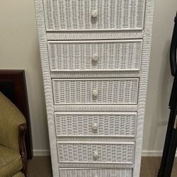 White Wicker Dresser