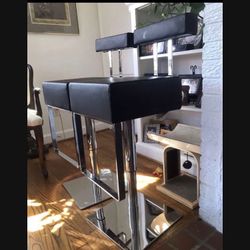 Pair Of Leather Stools 