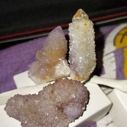  Amethysts Spirit Quartz, Cactus Quartz